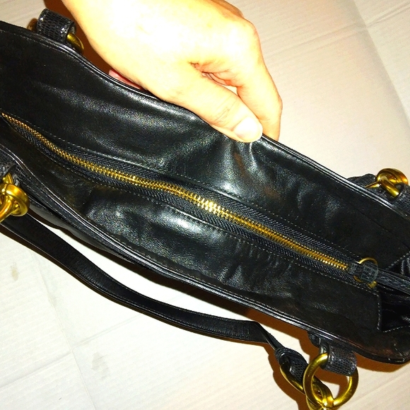 Brand New☆COACH Alexandria☆Large Python Embossed Leather Chain Tote/Shoulder Bag - Picture 13 of 15